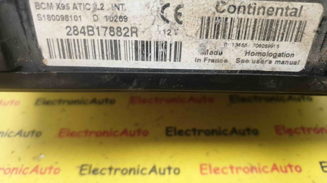 Calculator Confort Renault Megane 3, 284B17882R, S180098101D, BCMX95
