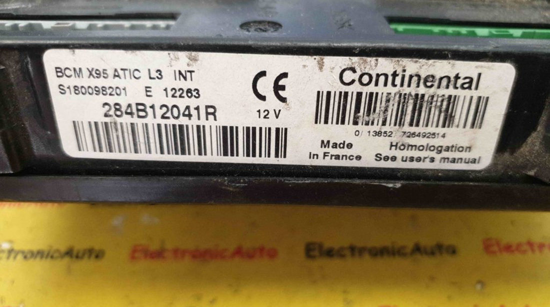 Calculator Confort Renault Megane 3/Scenic 3 1.5 dci, 284B12041R , S180098201E , BCMX95 ATIC L3 INT