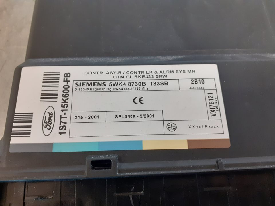Calculator CONFORT SIEMENS FORD FOCUS 1S7T-15K600-FB / 1S7T 15K600 FB / 1S7T15K600FB / 5WK4 8730B / 5WK48730B / 5WK48862 433 / 5WK488624331S7T-15K600-FB / 1S7T 15K600 FB / 1S7T15K600FB / 5WK4 8730B / 5WK48730B / 5WK48862 433 / 5WK48862433