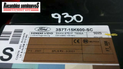 Calculator CONFORT SIEMENS FORD MONDEO 3 3S7T-15K600-SC / 3S7T 15K600 SC / 3S7T15K600SC / 5WK48862 /...