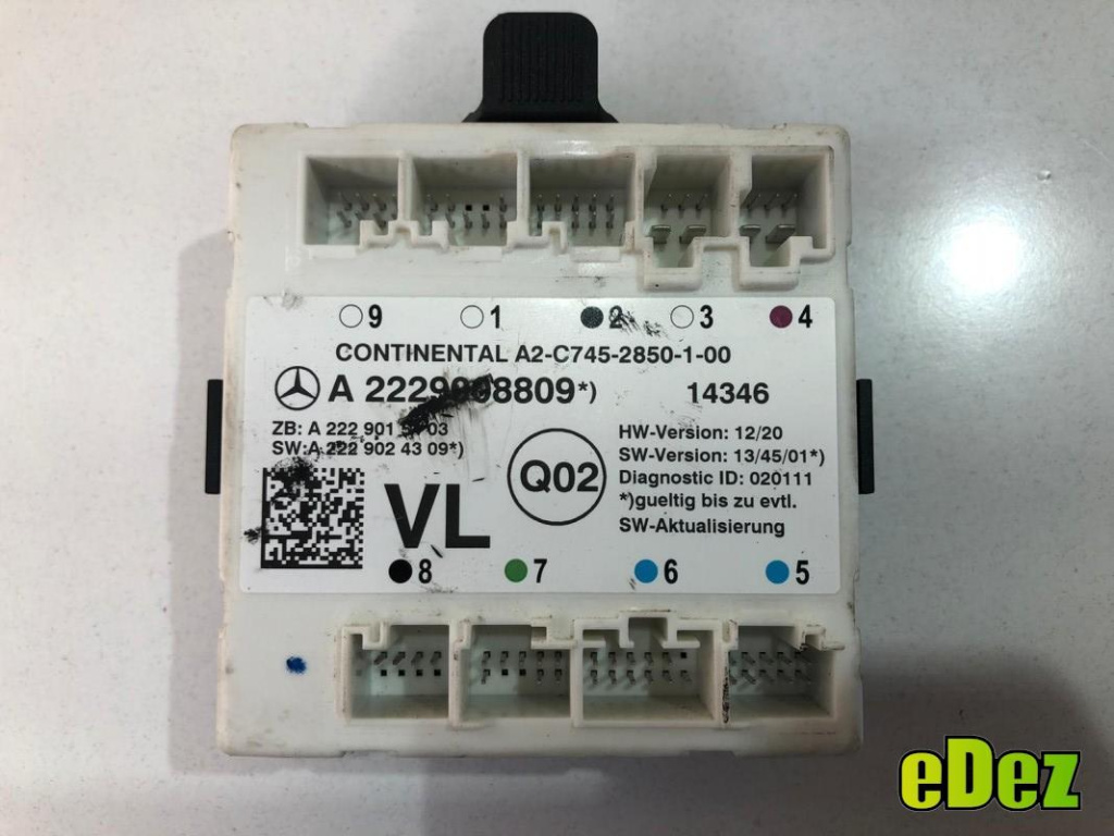 Calculator confort stanga fata Mercedes S-Class (2014->) [W222] a2229008809