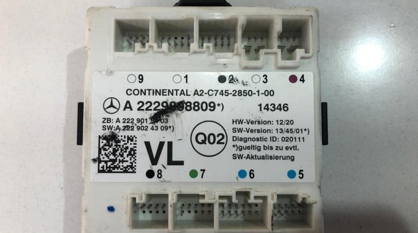 Calculator confort stanga fata Mercedes S-Class (2014->) [W222] a2229008809