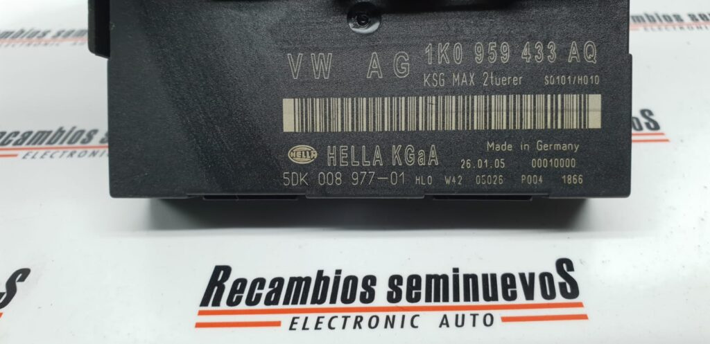 Calculator CONFORT TEMIC HELLA VOLKSWAGEN GOLF 5 1K0 959 433 AQ / 1K0959433AQ / 5DK 008 977-01 / 5DK 008 977 01 / 5DK008977011K0 959 433 AQ / 1K0959433AQ / 5DK 008 977-01 / 5DK 008 977 01 / 5DK00897701