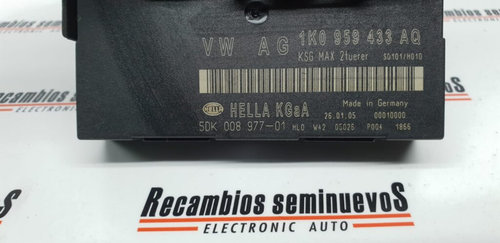 Calculator CONFORT TEMIC HELLA VOLKSWAGEN GOLF 5 1K0 959 433 AQ / 1K0959433AQ / 5DK 008 977-01 / 5DK...