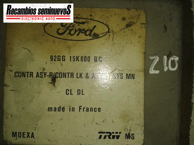 Calculator CONFORT TRW FORD SCORPIO 92GG1-5K600-BC / 92GG1 5K600 BC / 92GG15K600BC92GG1-5K600-BC / 92GG1 5K600 BC / 92GG15K600BC