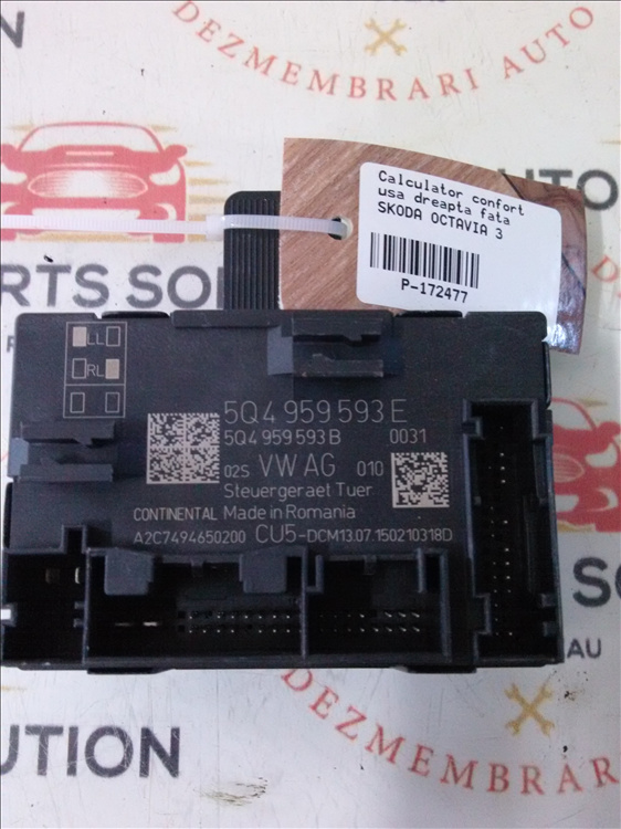 Calculator confort usa dreapta fata SKODA OCTAVIA 3