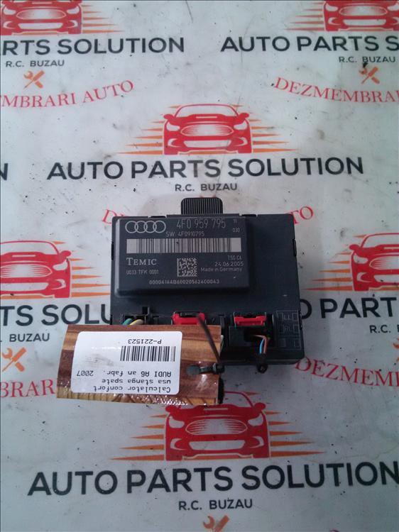 Calculator confort usa stanga spate AUDI A6 an fabr. 2007