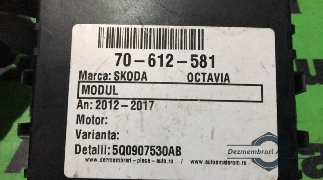 Calculator confort Volkswagen Golf 7 (2012->) 5q0907530ab