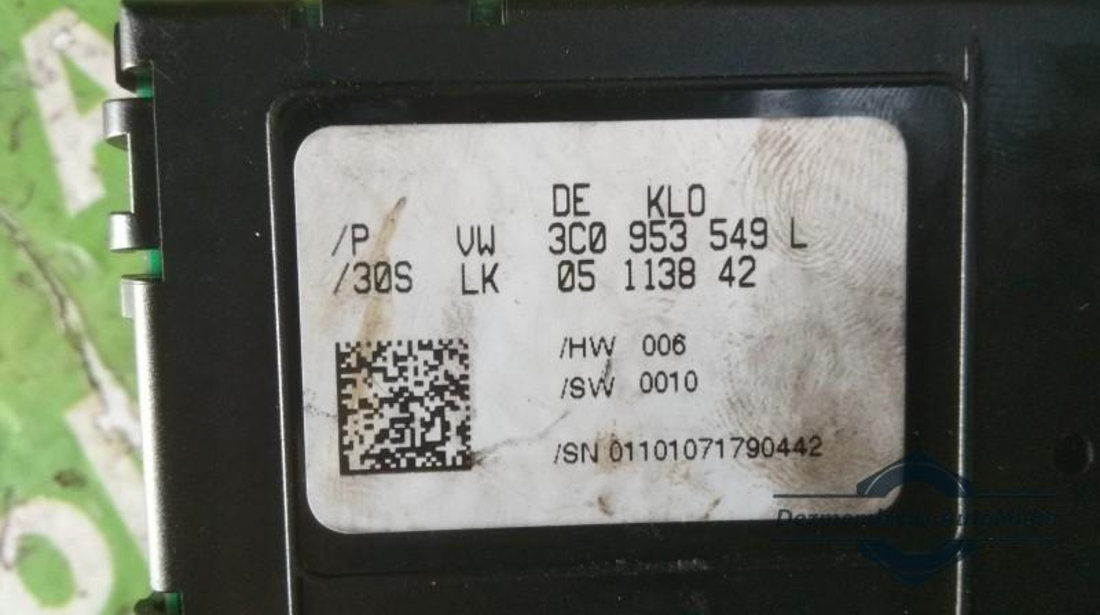 Calculator confort Volkswagen Passat B6 3C (2006-2009) 3c0953549l