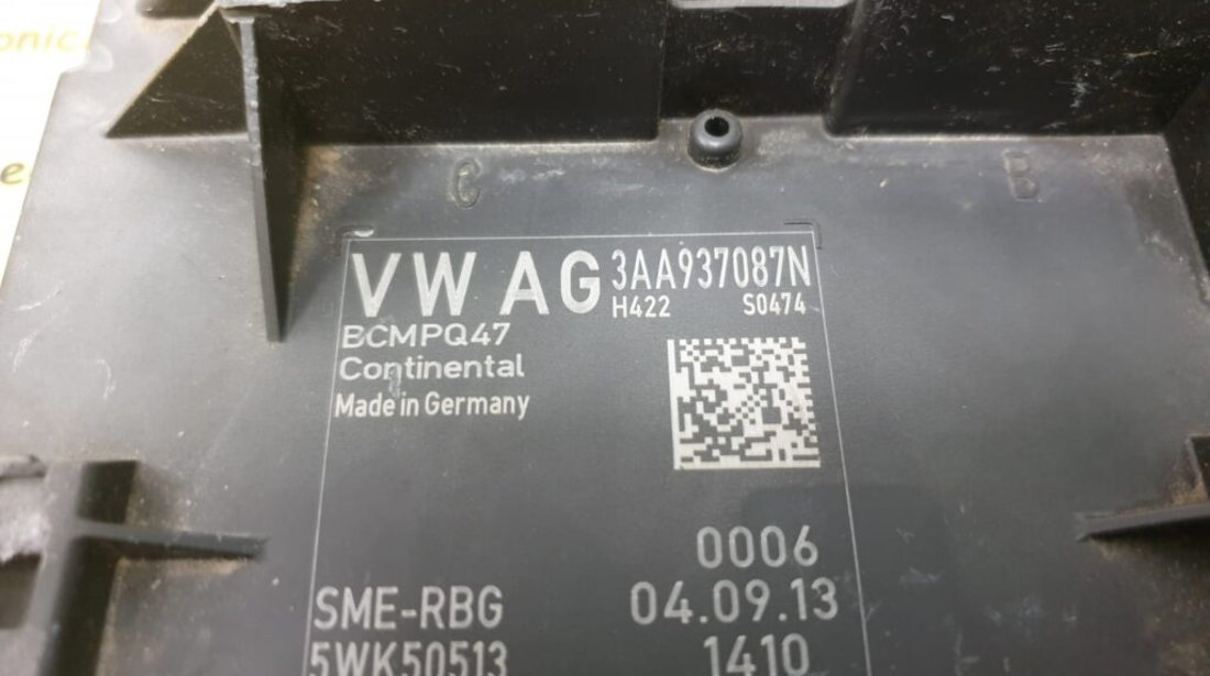 Calculator Confort VW Passat 2.0TDi, 3AA937087N, 5WK50513, BCMPQ47