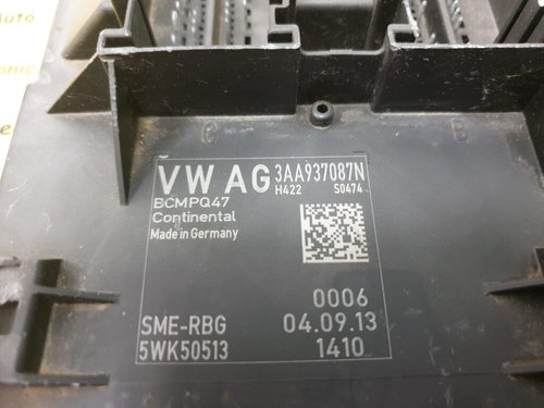 Calculator Confort VW Passat 2.0TDi, 3AA937087N, 5WK50513, BCMPQ47