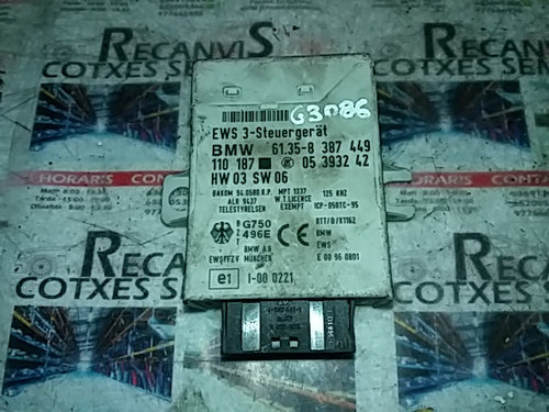 Calculator CONTROL BMW SERIE 5 61.35-8 387 449 / 61 35 8 387 449 / 61358387449 / 0539324261.35-8 387...