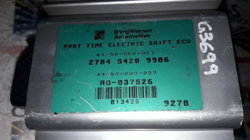 Calculator CONTROL BORGWARNER AUTOMOTIVE TATA (TELCO) SAFARI 270454209906 / RD037526270454209906 / R...