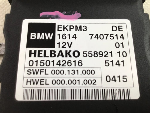 Calculator CONTROL FUEL HELBAKO BMW E90 1614 7407514 / 16147407514 / 55892110 / 000131000 / 00000100...