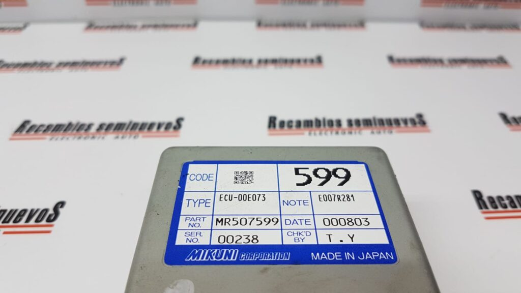 Calculator CONTROL MIKUNI CORPORACION MITSUBISHI SPACE MR507599 / ECU-00E073 / ECU 00E073 / ECU00E073 / E007R281MR507599 / ECU-00E073 / ECU 00E073 / ECU00E073 / E007R281