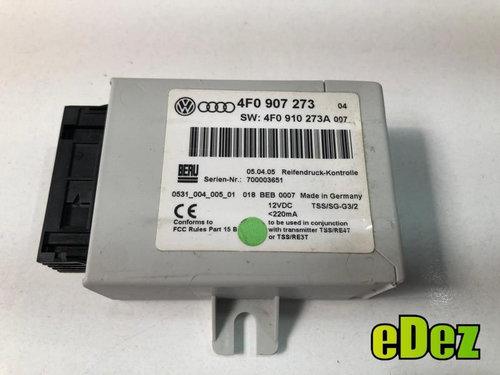 Calculator control presiune roti Audi A6 (2004-2011) [4F2, C6] 4f0907273