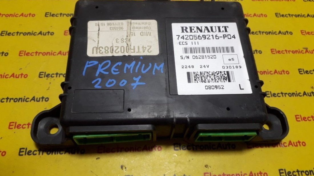 Calculator control Renault Premium 7420569216PO4, 06281520