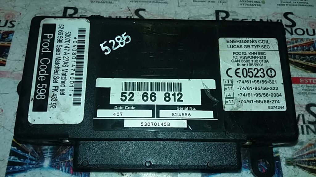 Calculator CONTROL SAAB 9 53070145B / 526681253070145B / 5266812
