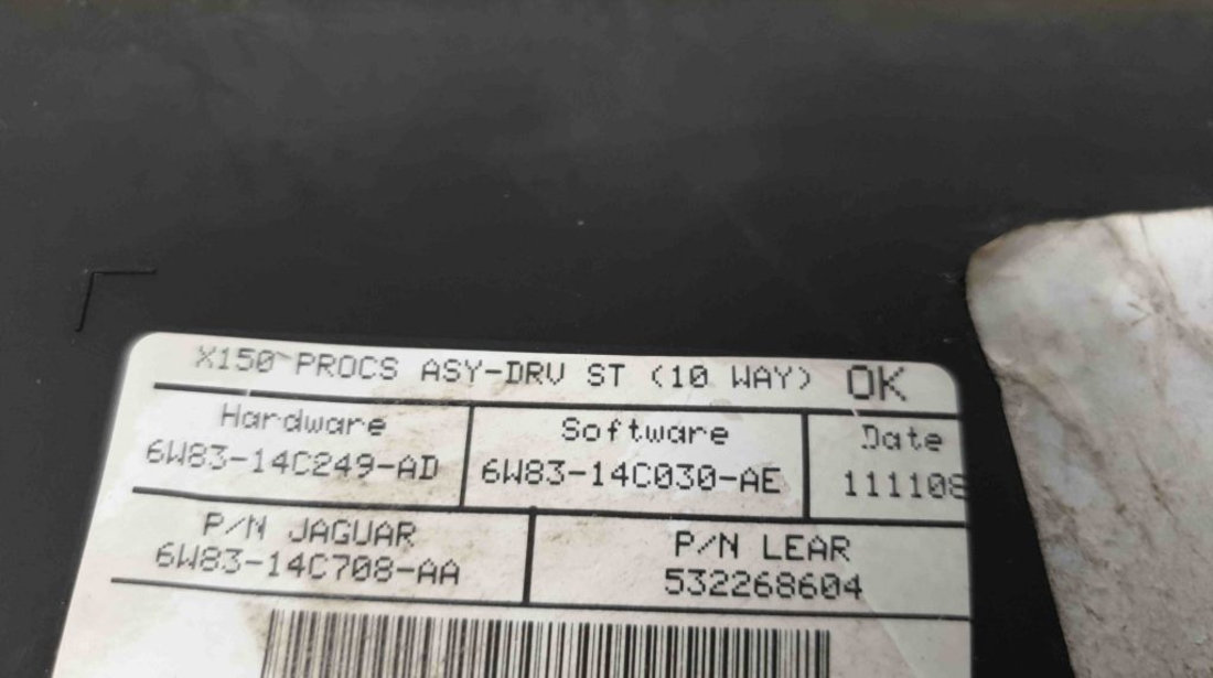 Calculator Control Scaun Jaguar XF X250, 6W8314C708-AA, 532268604