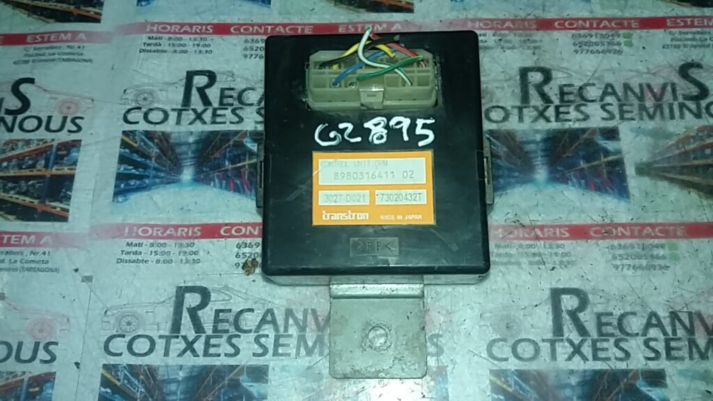 Calculator CONTROL SIN MARCA SIN MODELO 8980316411 02 / 8980316411028980316411 02 / 898031641102