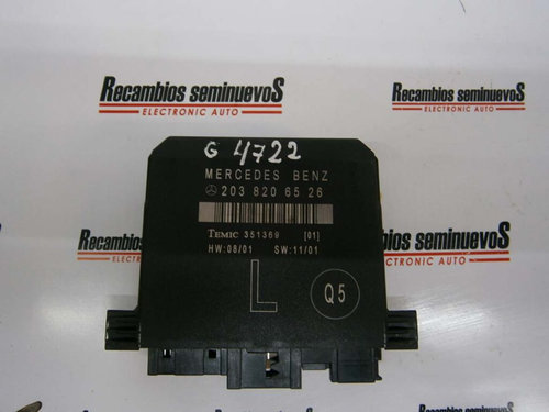 Calculator CONTROL TEMIC MERCEDES-BENZ Class C 203 820 65 26 / 2038206526 / 351369203 820 65 26 / 20...