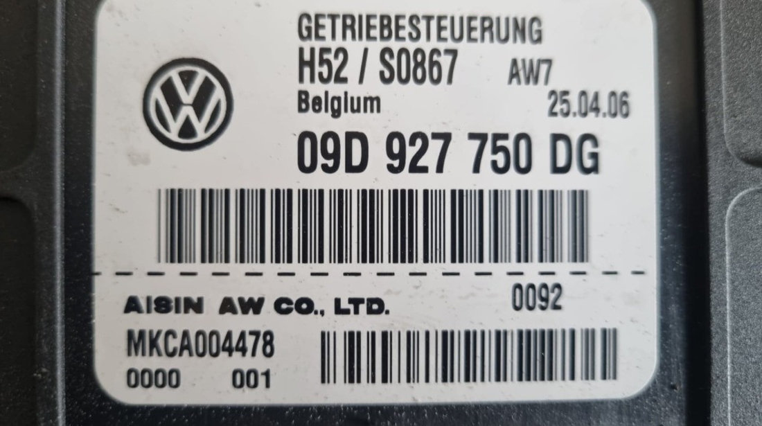 Calculator cutie automata Audi Q7 4L Facelift 3.0 TDI 211 cai motor CASB cod piesa : 09D927750DG