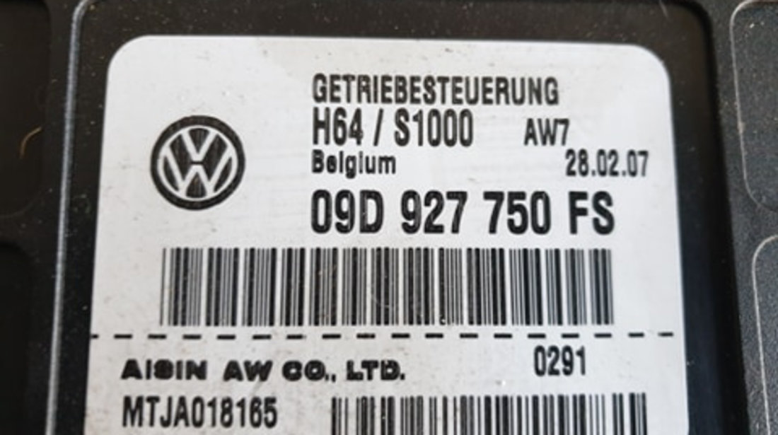 Calculator cutie automata VW Touareg cod piesa: 09D927750FS