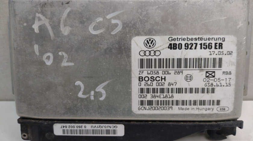 Calculator Cutie Viteze Automata, 4B0927156ER Bosch Audi A6 4B/C5 [facelift] [2001 - 2004]