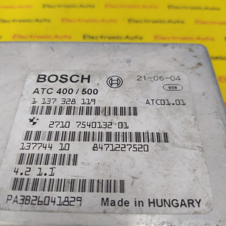 Calculator cutie viteze automata BOSCH BMW X5 E53 1 137 328 119 / 1137328119 / 8471227520 / ATC 400 500 / ATC400500 / 2710 7540132 01 / 2710754013201 / ATC01 01 / ATC01011 137 328 119 / 1137328119 / 8471227520 / ATC 400 500 / ATC400500 / 2710 7540132