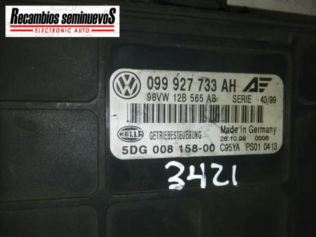 Calculator cutie viteze automata HELLA VOLKSWAGEN SHARAN 099927733 AH / 099927733AH / 98VW-12B 565 AB / 98VW 12B 565 AB / 98VW12B565AB / 5DG 008 158 00 / 5DG00815800099927733 AH / 099927733AH / 98VW-12B 565 AB / 98VW 12B 565 AB / 98VW12B565AB / 5DG 0