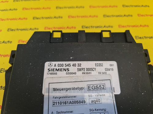 Calculator cutie viteze automata SIEMENS MERCEDES-BENZ Class E A 030 545 40 32 / A0305454032 / 5WP2 ...