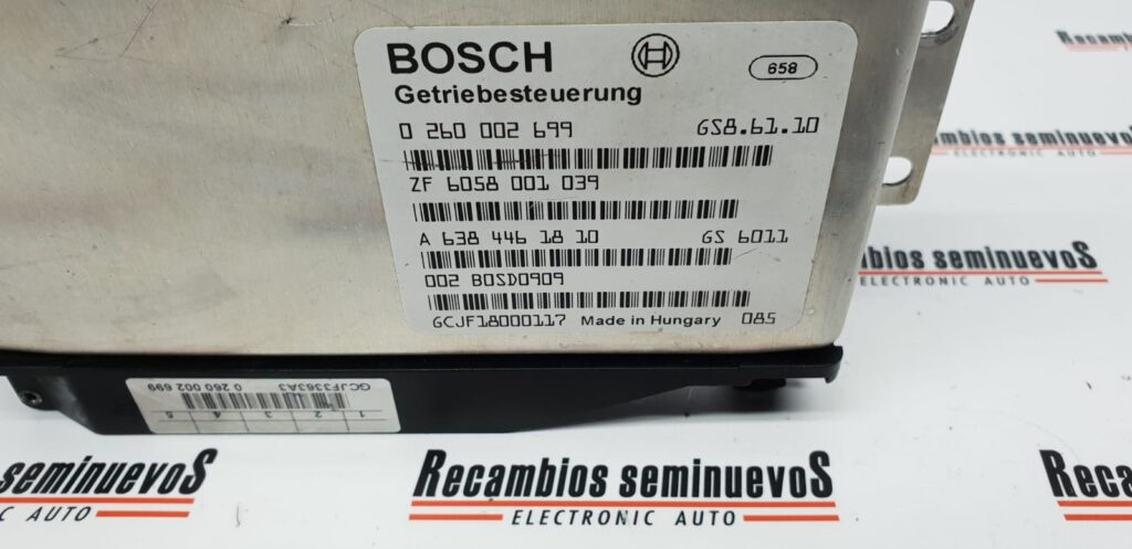 Calculator cutie viteze BOSCH MERCEDES-BENZ VITO 0 260 002 699 / 0260002699 / A638 446 18 10 / A6384461810 / 6058 001 039 / 60580010390 260 002 699 / 0260002699 / A638 446 18 10 / A6384461810 / 6058 001 039 / 6058001039