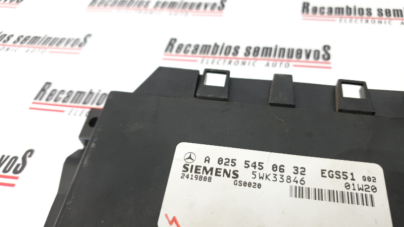 Calculator cutie viteze SIEMENS MERCEDES-BENZ W163 A 025 545 06 32 / A0255450632 / 5WK33846 / EGS51A 025 545 06 32 / A0255450632 / 5WK33846 / EGS51