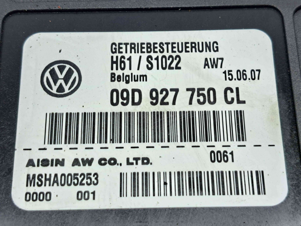 Calculator cutie viteze Volkswagen Touareg (7LA, 7L6) [Fabr 2003-2010] 09D927750CL 2.5 TDI BPE 128KW / 174CP 2.5 TDI BPE 128KW / 174CP