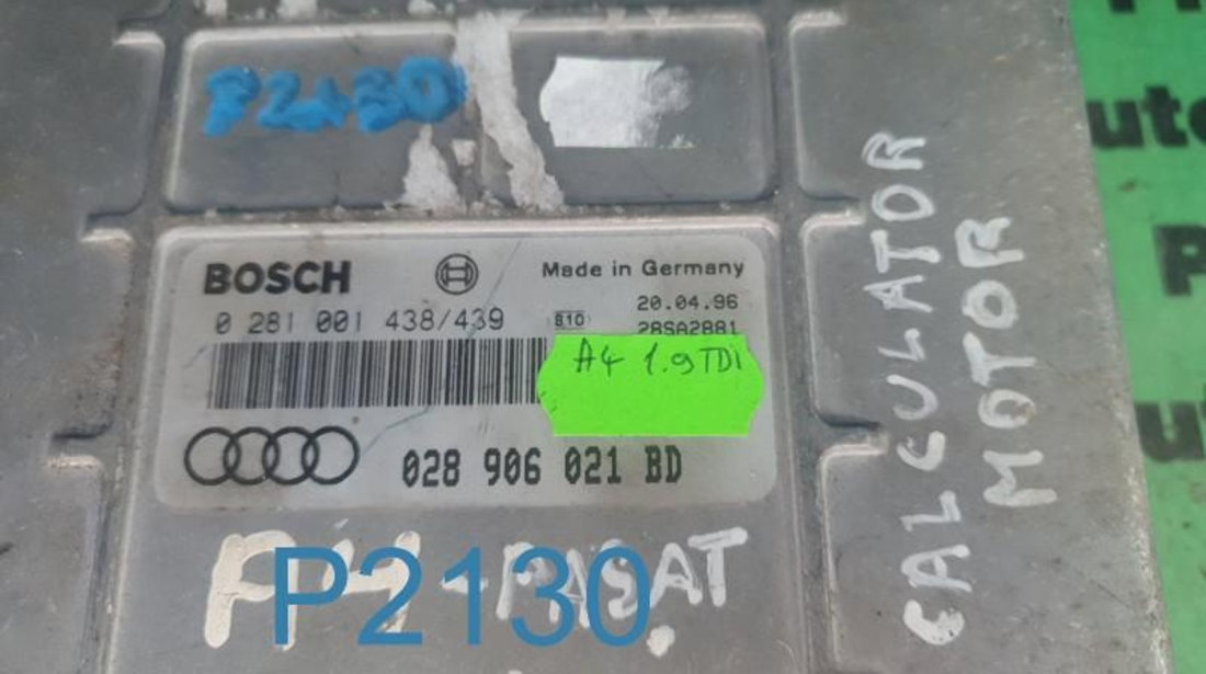 Calculator ecu Audi A4 (1994-2001) [8D2, B5] 0281001438