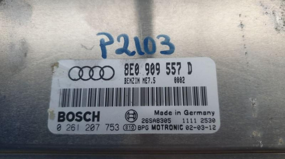 Calculator ecu Audi A4 (2001-2004) [8E2, B6] 0261207753