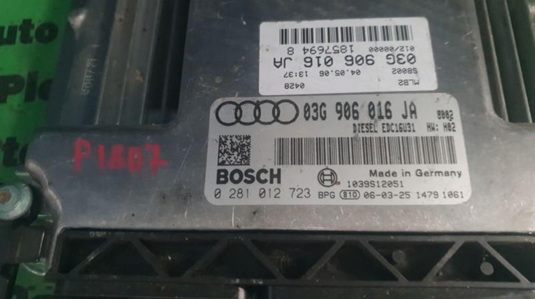 Calculator ecu Audi A4 (2004-2008) [8EC, B7] 0281012723