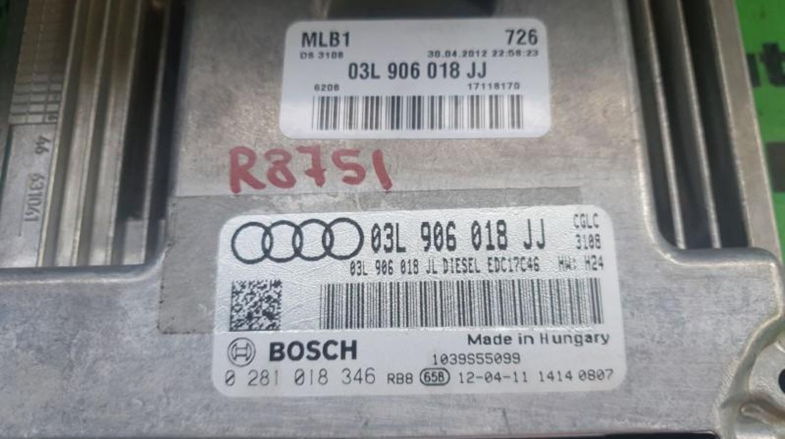 Calculator ecu Audi A4 (2007->) [8K2, B8] 0281018346