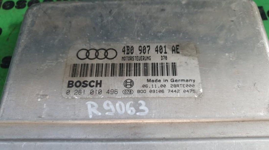 Calculator ecu Audi A6 (1997-2004) [4B, C5] 0281010496