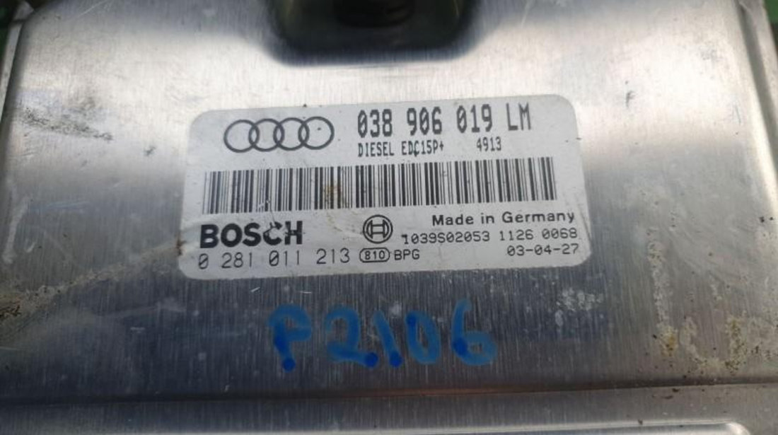 Calculator ecu Audi A6 (1997-2004) [4B, C5] 0281011213
