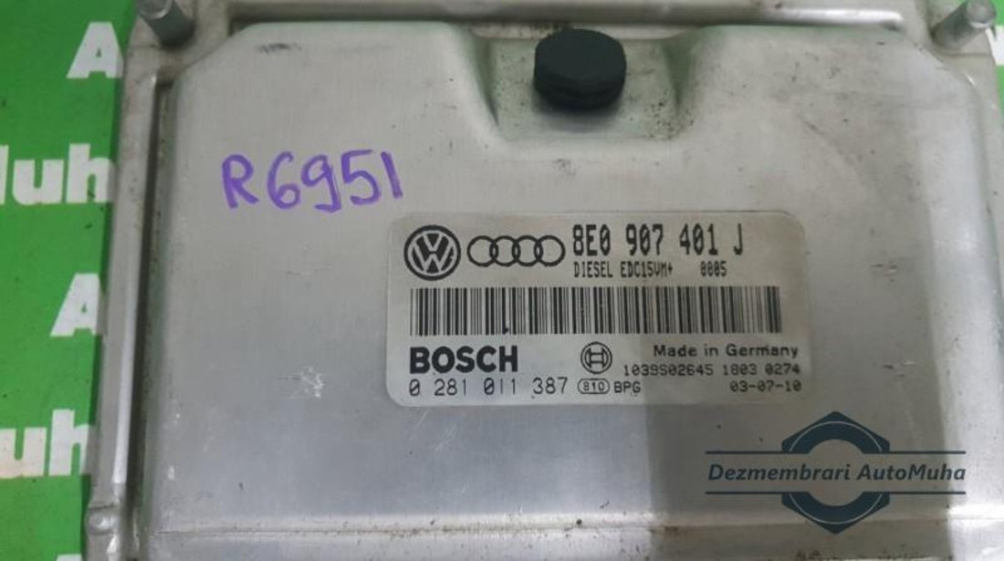 Calculator ecu Audi A6 (1997-2004) [4B, C5] 0281011387