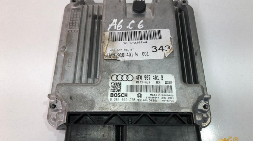 Calculator ecu Audi A6 (2004-2011) [4F2, C6] 3.0 tdi 4f0907401b