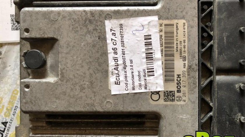 Calculator ecu Audi A7 ( 10.2010- 3.0 tdi 0281017399