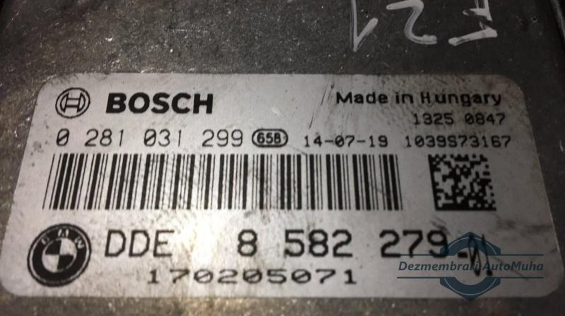 Calculator ecu BMW Seria 3 (2012->) [F31] 0281031299