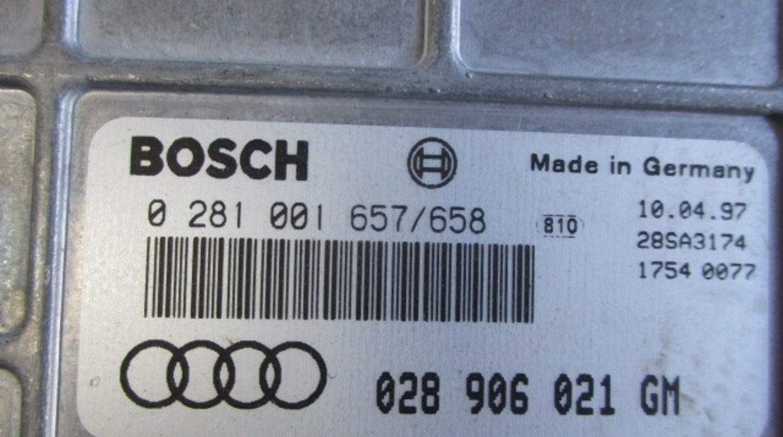 CALCULATOR / ECU COD 0281001657/658 AUDI A4 FAB. 1994 - 2001 ⭐⭐⭐⭐⭐