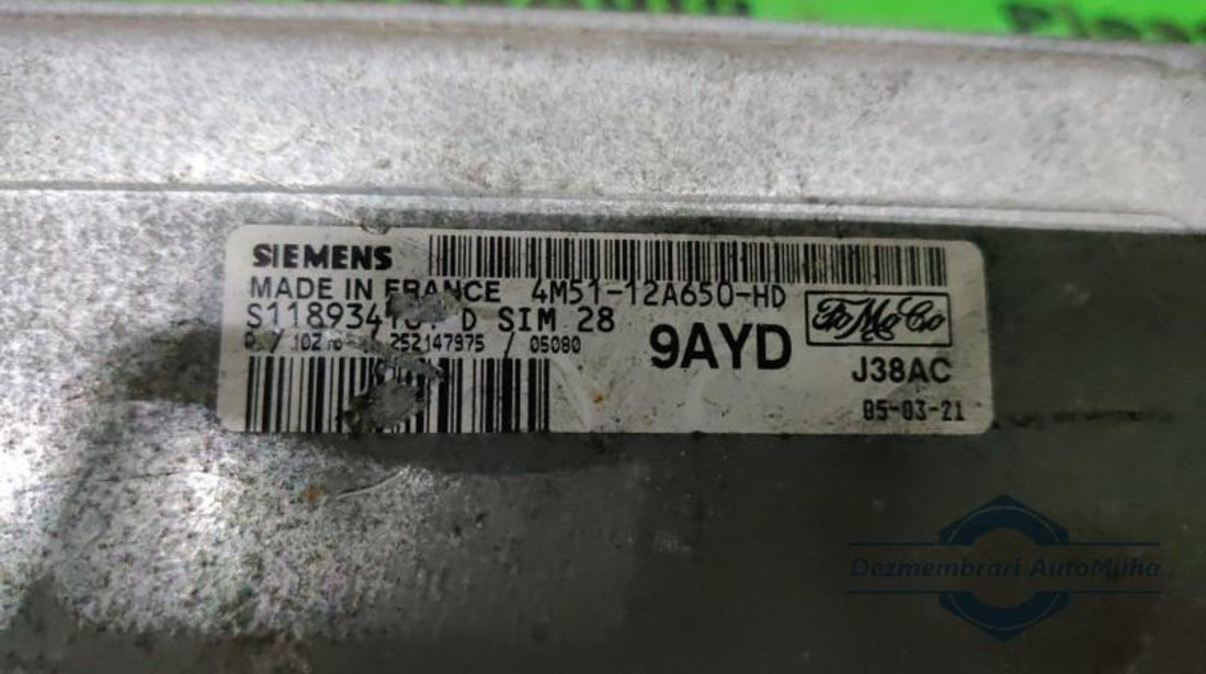 Calculator ecu Ford Focus 2 (2004-2010) [DA_] 4m5112a650hd