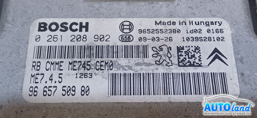 Calculator Ecu Motor 0261208902 Citroen C3 FC 2002