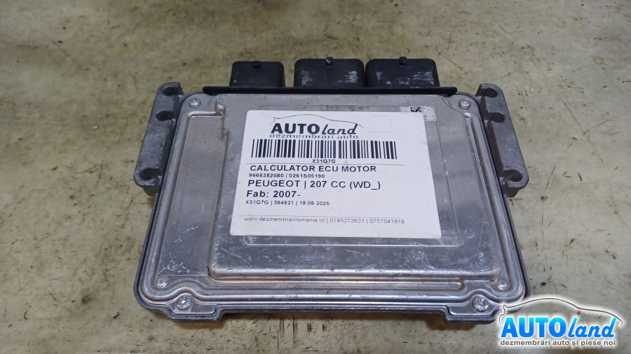 Calculator Ecu Motor 0261s05190 9666382080 Peugeot 207 CC WD 2007