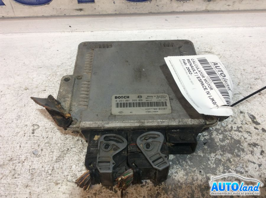 Calculator Ecu Motor 0281001999 Renault ESPACE IV JK0/1 2002