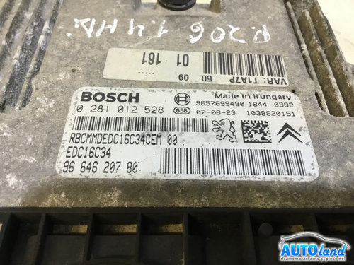 Calculator Ecu Motor 0281012528 1.4 HDI 9664620780 Peugeot 206 hatchback 2A/C 1998